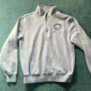 Gray lacrosse quarterzip